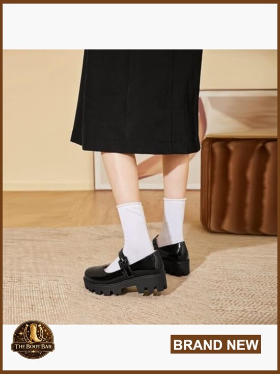 $_12.JPG?set_id=880000500F Platform Chunky Block Mary Janes Punk Goth Uniform Dress Shoes